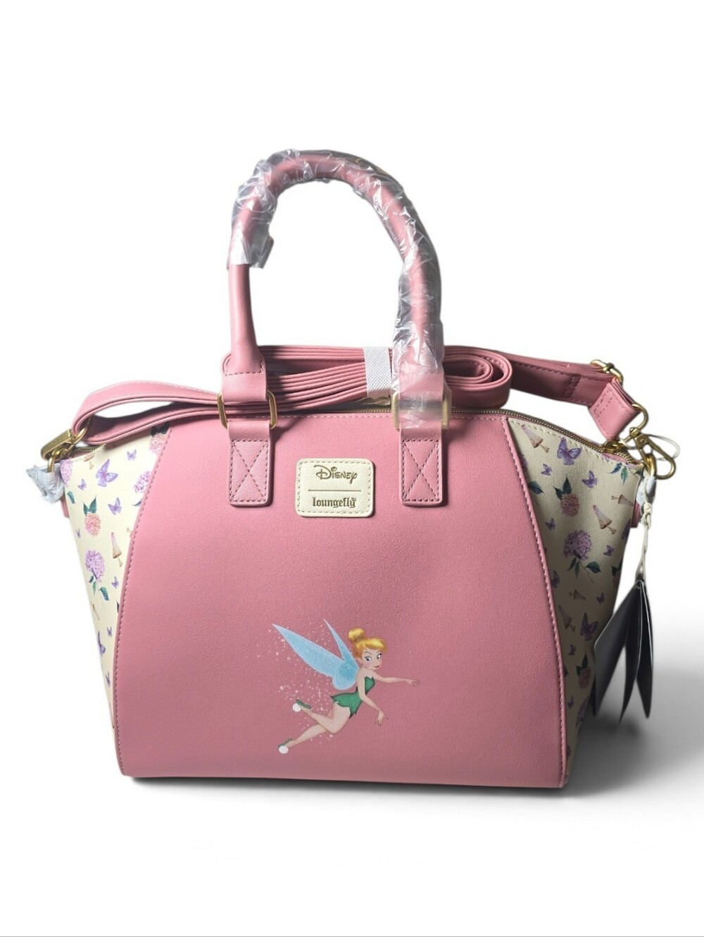 Loungefly Disney Tinker Bell Flower Nap Floral Satchel Bag Nwt - Picture 3 of 3